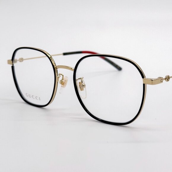 NEW GUCCI EYEGLASSES GG1198OA 001 BLACK/GOLD UNISEX AVIATOR EYEWEAR GUCCI - Picture 9 of 12